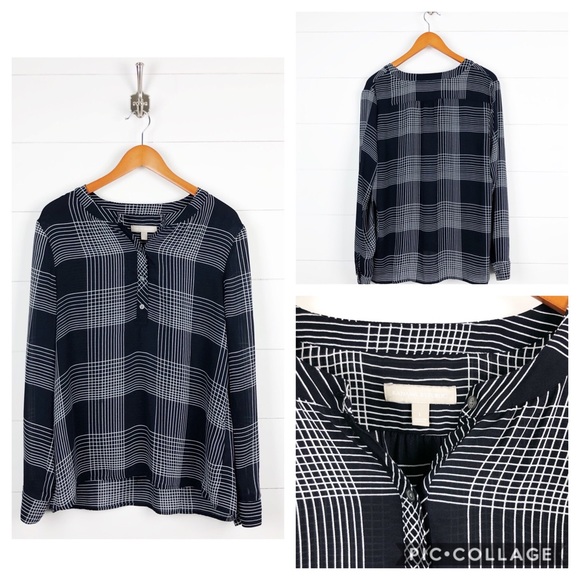 Banana Republic Tops - ~Banana Republic~ Long Sleeve Window Pane Check